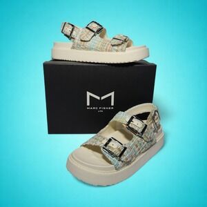 New Women's Marc Fisher Agenda 3 Sandals, Color Blue 420, Size 7.5. Retails $150